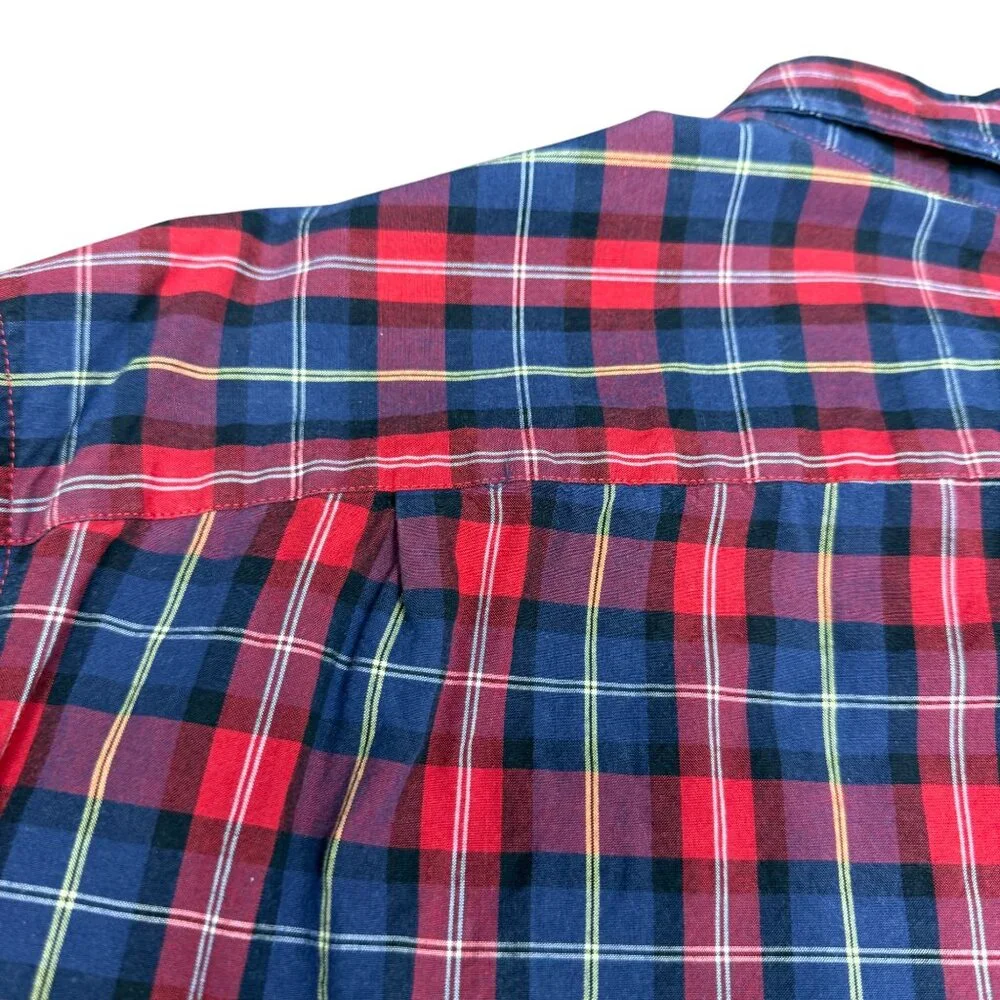 Men's J. CREW Long Sleeve Button-Down Tartan‎ Dress Shirt | Size L